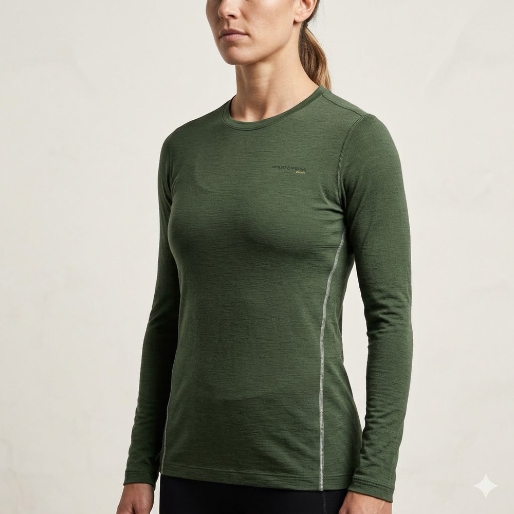 Artilect Systems A/SYS-1 Nuyarn Merino Wool Blend Long Sleeve Top Olive Green S
